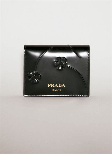 prada flower wallet|prada wallet price list.